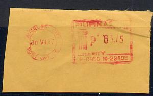 Philippines metermail 1987-0630 on piece of cvr