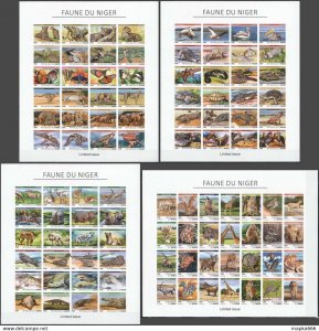 Imperf 2015 Niger Birds Animals Butterflies Fauna Full #3747-3846 4Sh ** Ls0916