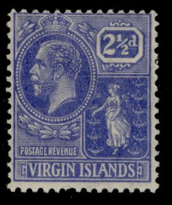 BRITISH VIRGIN ISLANDS GV SG95, 2½d bright blue, M MINT. Cat £19.