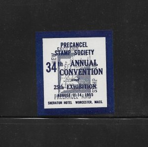 Precancel Stamp Society (PSS) Convention Seal/Label; 1955, Dark Blue, MNH