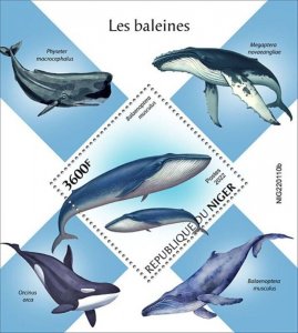 Niger - 2022 Blue Whale - Stamp Souvenir Sheet - NIG220110b