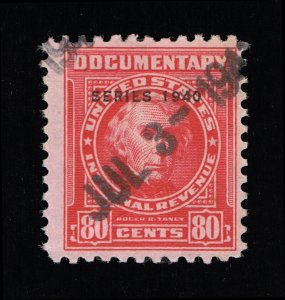 EXCELLENT GENUINE SCOTT #R299 F-VF USED 1940 CARMINE PERF-11 REVENUE DOCUMENTARY