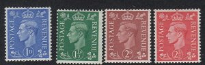 Great Britain # 281a-284a, King George VI, Mint NH, 1/2 Cat.