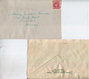 Canada Soldier's Free Mail 1945 F.P.O. SC Canadian Forces Europe to Ingersoll...