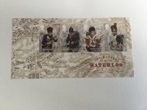 2015 GB. MS 3734 UMM mini sheet. Battle of Waterloo Bicentenary.