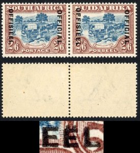 South Africa SGO19c 2/6 Official Diaeresis Flaw (English) M/M cat 1500 pounds