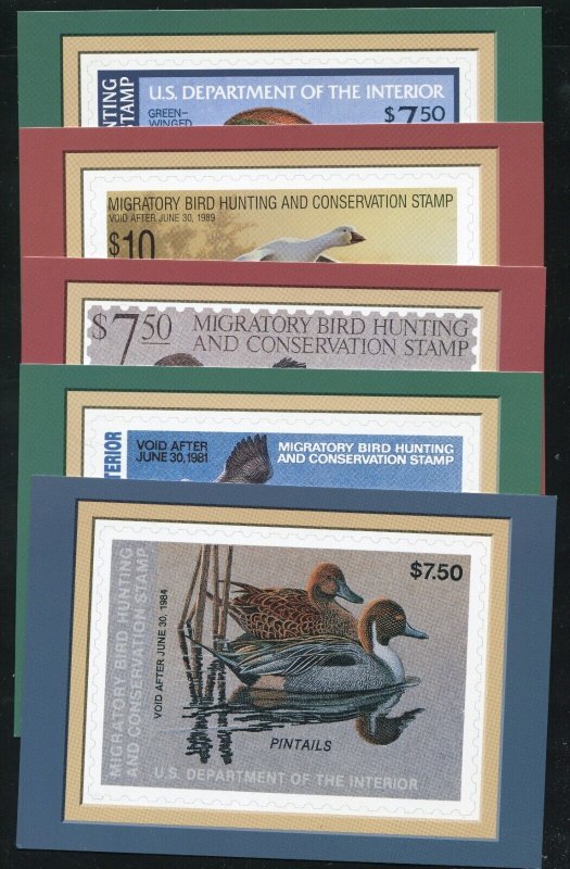 Set of 20 Federal Duck Stamp Maxi Postal Cards All Unused