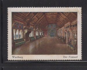 German Advertising Stamp - Landmarks, Wartburg Series, Ballroom