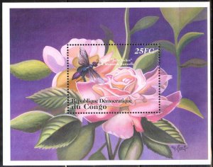 Congo 2000 Flowers Insects Butterflies S/S MNH