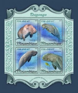 Mozambique - 2018 Dugongs on Stamps - 4 Stamp Sheet - MOZ18127a