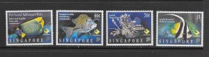 FISH - SINGAPORE #733-36  MNH