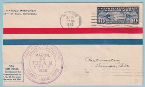 UNITED STATES FIRST FLIGHT COVER - 1926 FROM MACON GEORGIA - CV378