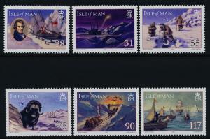 Isle of Man 1221-6 MNH International Polar Year, Ships, Animals, Birds, Flag