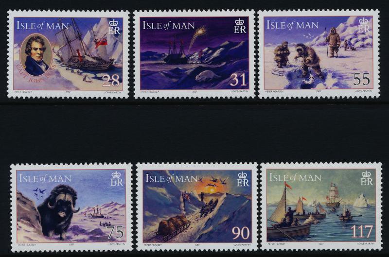 Isle of Man 1221-6 MNH International Polar Year, Ships, Animals, Birds, Flag