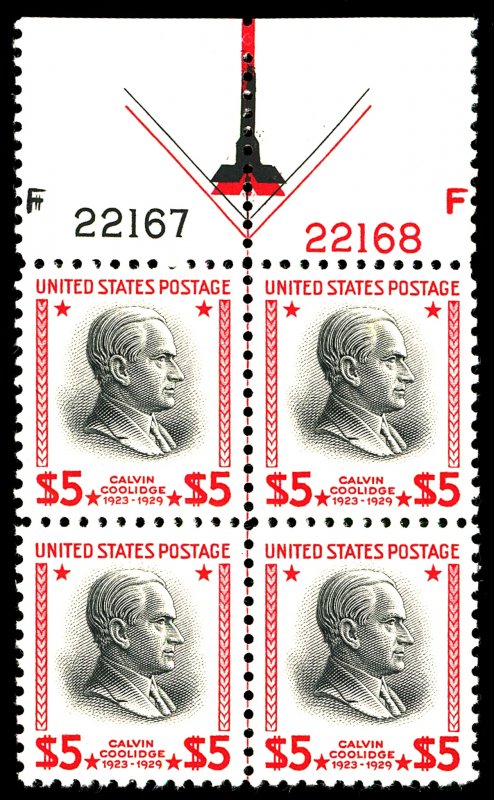 U.S. #834 MINT PL# BLOCK OF 4 OG NH