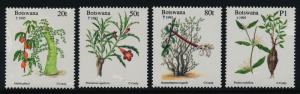 Botswana 587-90 MNH Christmas, Flowers, Trees
