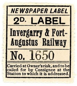 (I.B) Invergarry & Fort Augustus Railway : Newspaper Parcel 2d