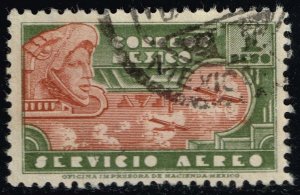 Mexico #C139 Eagle Man and Airplanes; Used