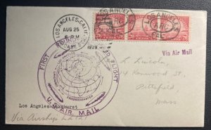 1929 USA LZ 127 Graf Zeppelin First Round The World Flight cover To Pittsfield