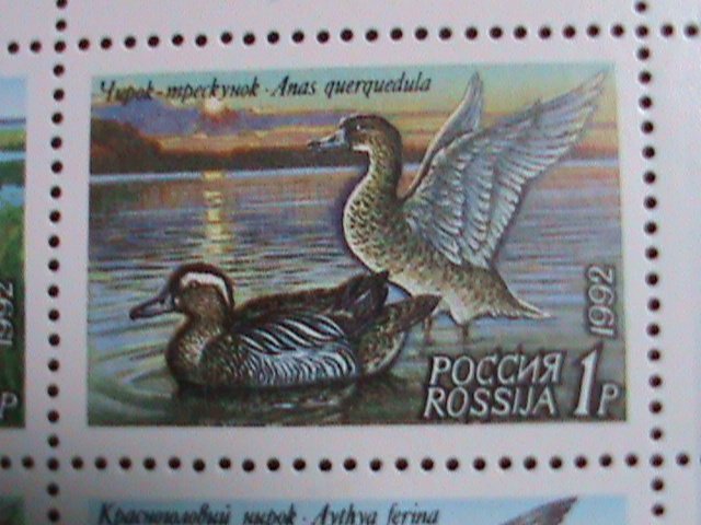 RUSSIA-1992-SC#6092A  LOVELY BEAUTIFUL DUCKS MNH SHEET  WE SHIP TO WORLD WIDE