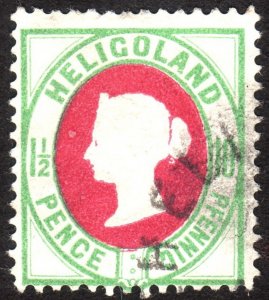 1875, Heligoland 10pfg, Used, Sc 17