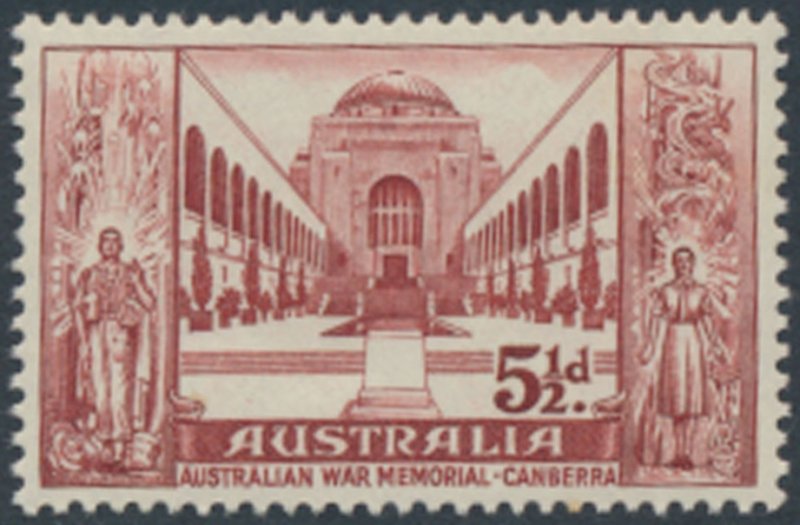Australia   SC#  309  MVLH  War Memorial see details & scans