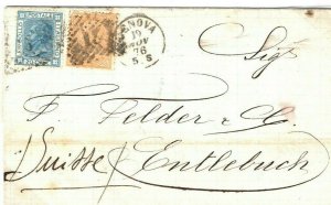 ITALY Cover Genoa Switzerland *Entlebuch* EL 1876{samwells-covers} SP1