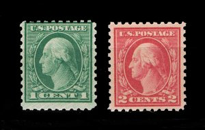 AFFORDABLE GENUINE SCOTT #462 & #463 SET MINT OG NH 1916 PERF-10 UNWMK  #12460