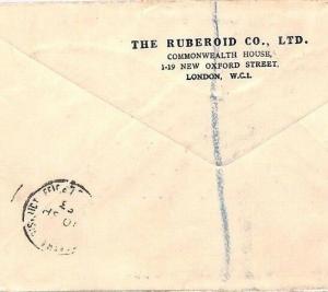 GB MULTIPLE METER FRANKING 1953 Express RUBEROID Cover {samwells-covers} BM95