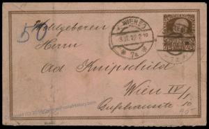 Austria Empire 1912 Rohrpost Pneumatic Mail Postal Stationery Envelope 67181
