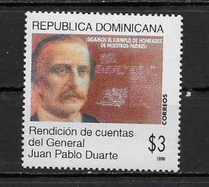 DOMINICAN REPUBLICSTAMP MNH JUAN PABLO DUARTE 1999 #GG4