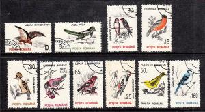 Romania Birds 3812-3821 CTO  VF