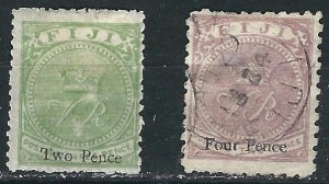 Fiji 46, 48 SG 36, 41 MH/Used Fine 1878-83 SCV $28.00