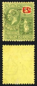 British Virgin Is SG101 5/- Cat 75 pounds