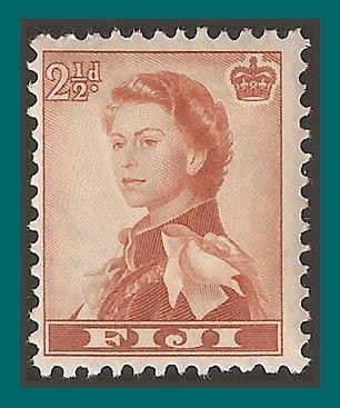 Fiji Stamps 1962 Queen Elizabeth II, 2.5d mint 167,SG302