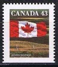 #1359as MNH Canada Flag 13.6 perf Booklet Single 43