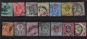 UK GB 1907 KING EDWARD SET OF 14 SG 215 259 CHEAPEST