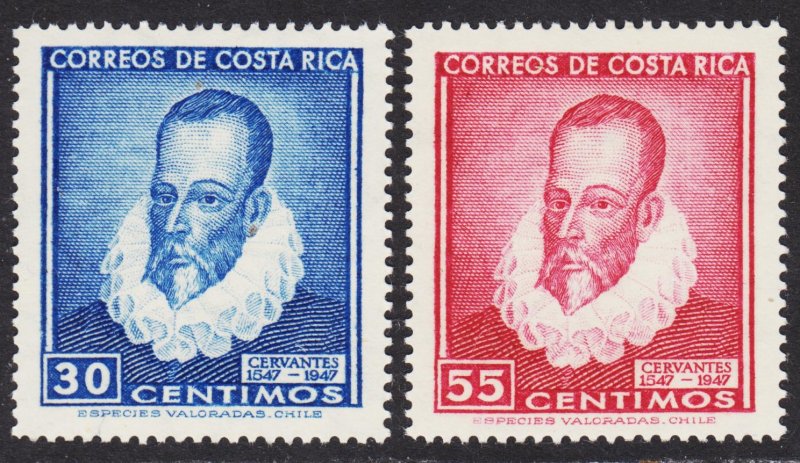 Costa Rica Scott 249-50 complete set F to VF mint OG H.
