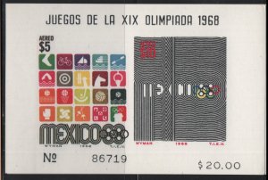MEXICO, 1000a, MNH, 1968, OLYMPIC TYPE