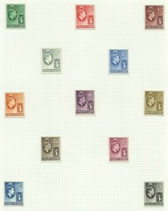 British Virgin Islands 1938 Set of 12, Sg 110-121, Hinged to page, M/M {C/P-21}