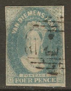 Tasmania 13 SG 23 Used VF 1857 SCV $42.50