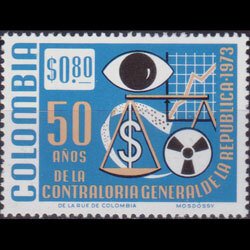 COLOMBIA 1973 - Scott# 819 Comptroller Office Set of 1 NH