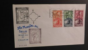 1964 Spain FDC First Day Cover World Stamp Day Dia Mundial Del Sello Madrid