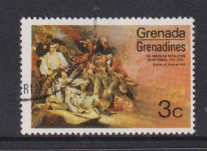 Grenada Grenadines #94 cancelled  1975 American revolution bicentennial  3c