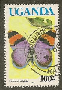 Uganda      Scott  833a      Butterfly          Used