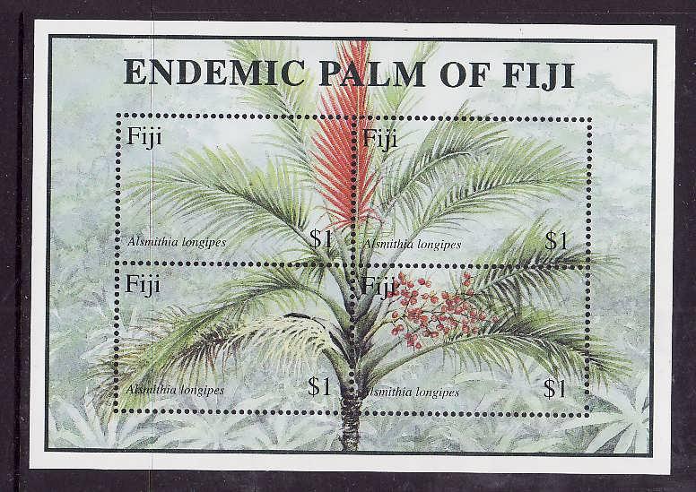 Fiji-Sc#898-unused NH sheet-Plants-Endemic Palm-2000-