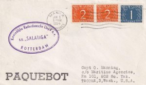 1954, Manila, PI to Tacoma, WA, S.S. Salatiga, Rotterdam Paquebot H/S (43076)