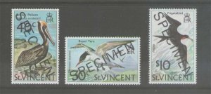 St Vincent 1974 Sc 379-381 SPECIMEN MNH