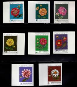 Unified Viet Nam Scott 1202-1209 Imperforate Flower set NGAI