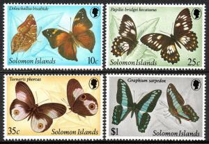 Solomon Islands 461-464, MNH. Butterflies, 1982